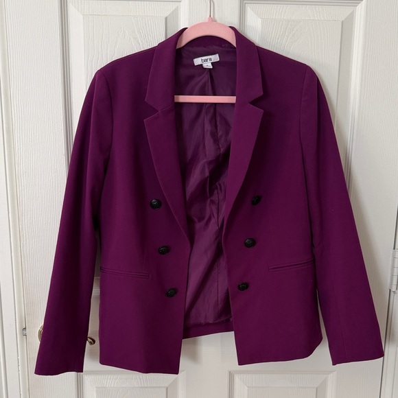Bar III Jackets & Blazers - Bar III Rich Purple Double-Breasted Blazer open style medium